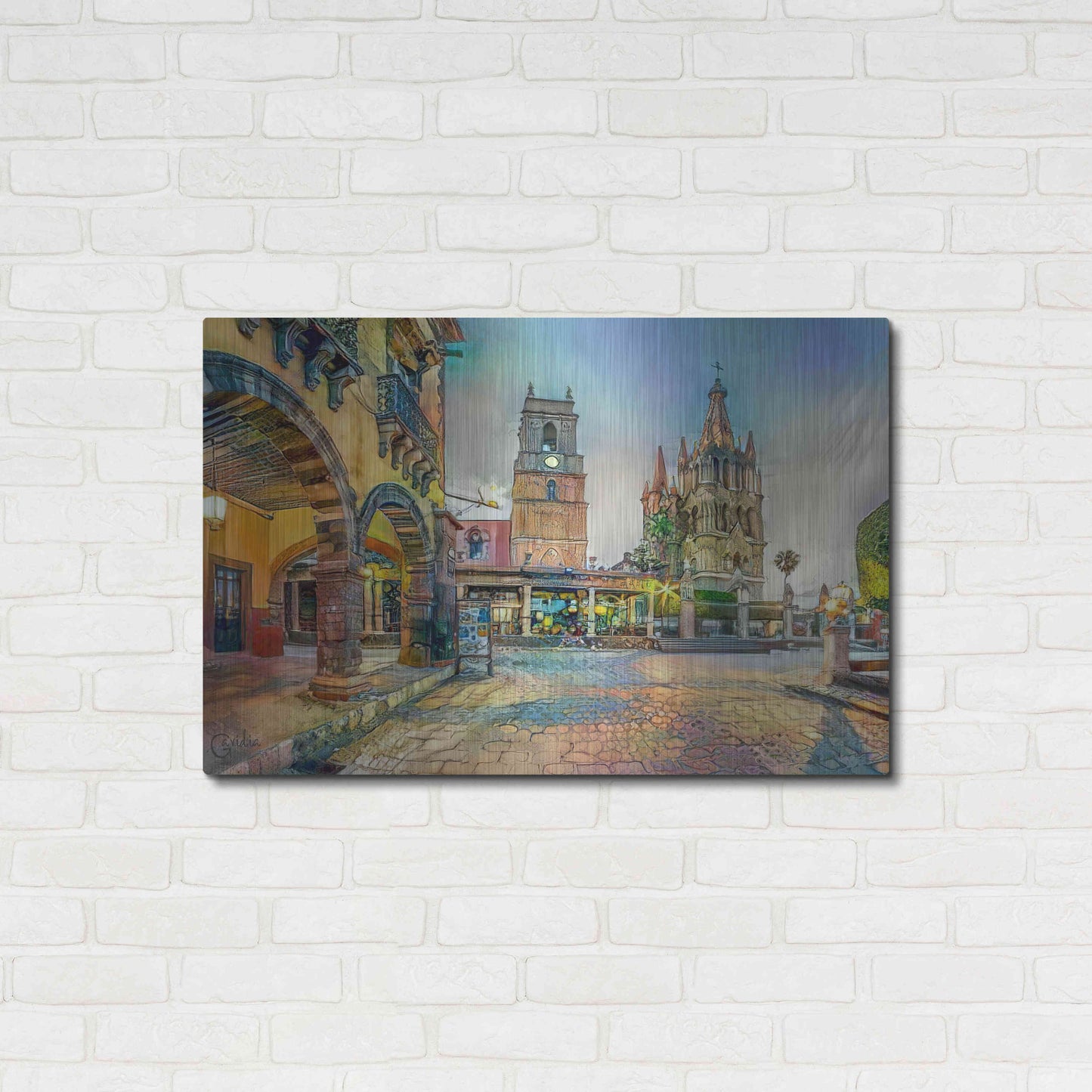 Luxe Metal Art 'Guanajuato Mexico San Miguel de Allende' by Pedro Gavidia, Metal Wall Art,36x24