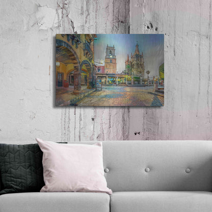 Luxe Metal Art 'Guanajuato Mexico San Miguel de Allende' by Pedro Gavidia, Metal Wall Art,36x24