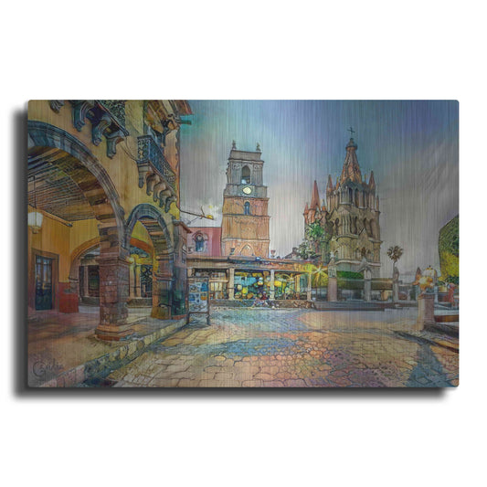 Luxe Metal Art 'Guanajuato Mexico San Miguel de Allende' by Pedro Gavidia, Metal Wall Art