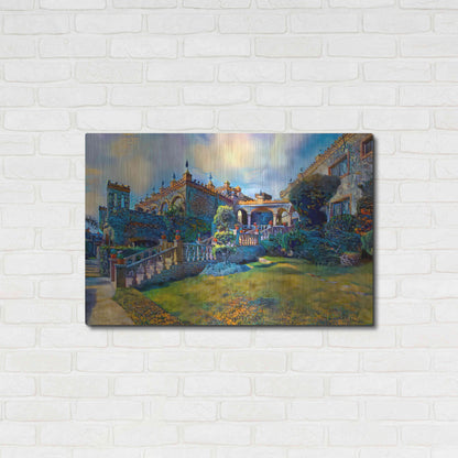 Luxe Metal Art 'Guanajuato Mexico Castillo de Santa Cecilia staircase' by Pedro Gavidia, Metal Wall Art,36x24