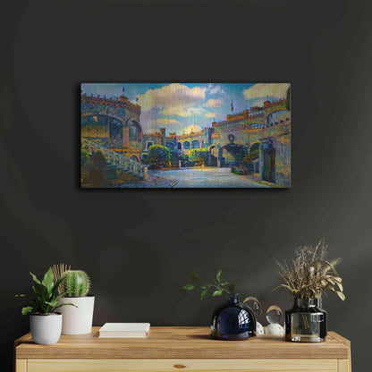 Luxe Metal Art 'Guanajuato Mexico Castillo de Santa Cecilia interior' by Pedro Gavidia, Metal Wall Art,24x12