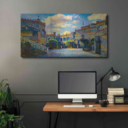 Luxe Metal Art 'Guanajuato Mexico Castillo de Santa Cecilia interior' by Pedro Gavidia, Metal Wall Art,48x24