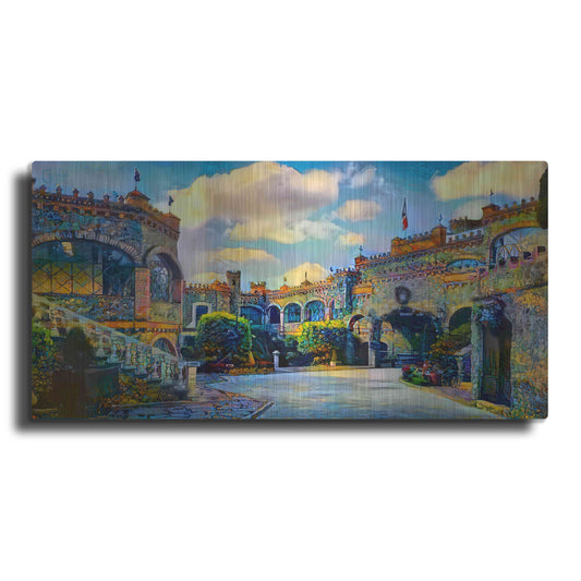 Luxe Metal Art 'Guanajuato Mexico Castillo de Santa Cecilia interior' by Pedro Gavidia, Metal Wall Art