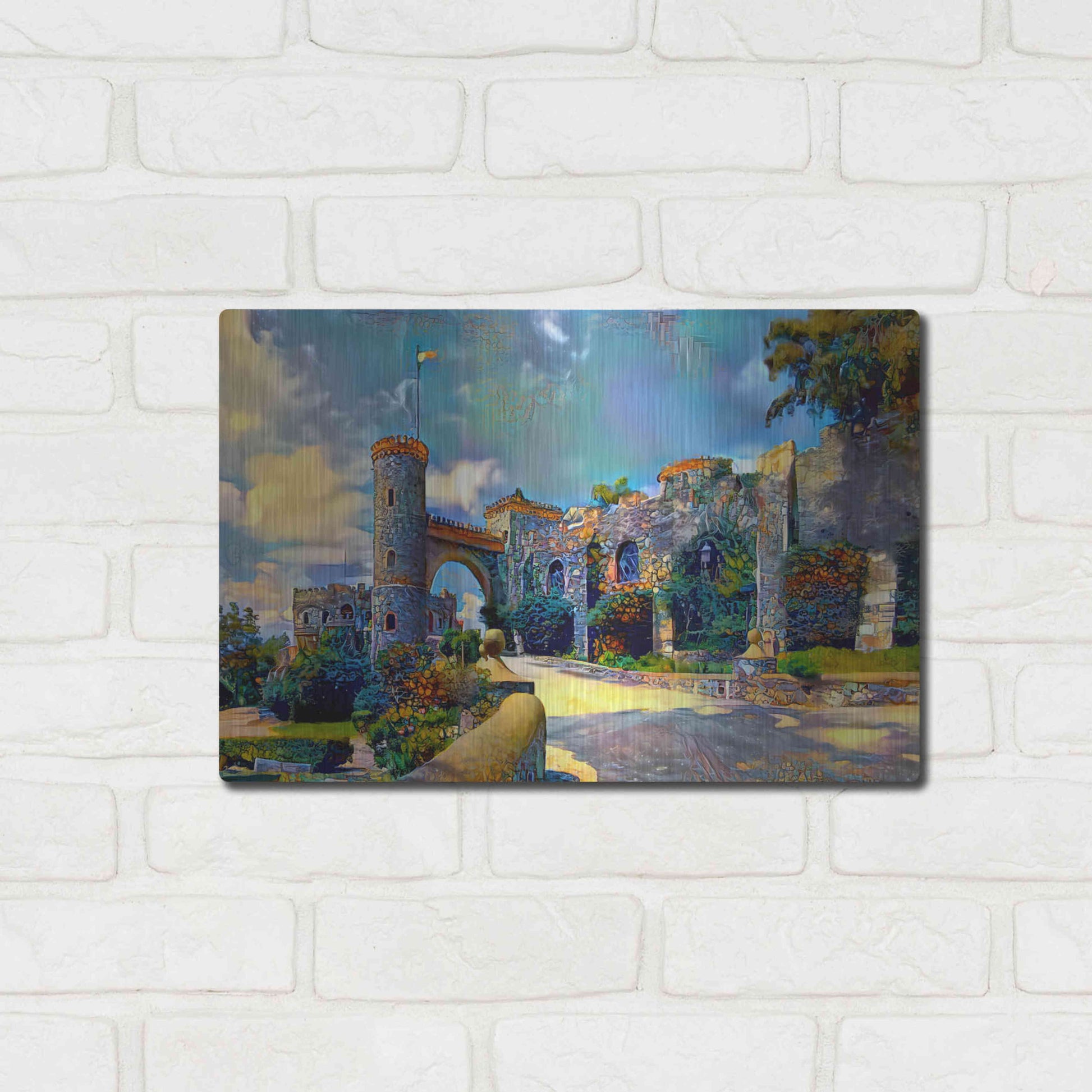 Luxe Metal Art 'Guanajuato Mexico Castillo de Santa Cecilia entrance' by Pedro Gavidia, Metal Wall Art,16x12