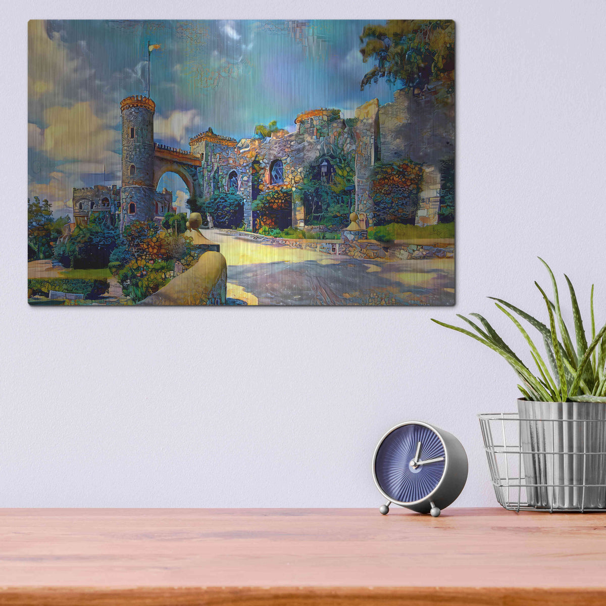 Luxe Metal Art 'Guanajuato Mexico Castillo de Santa Cecilia entrance' by Pedro Gavidia, Metal Wall Art,16x12