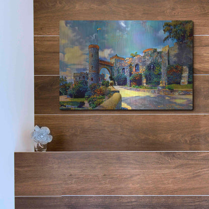 Luxe Metal Art 'Guanajuato Mexico Castillo de Santa Cecilia entrance' by Pedro Gavidia, Metal Wall Art,16x12