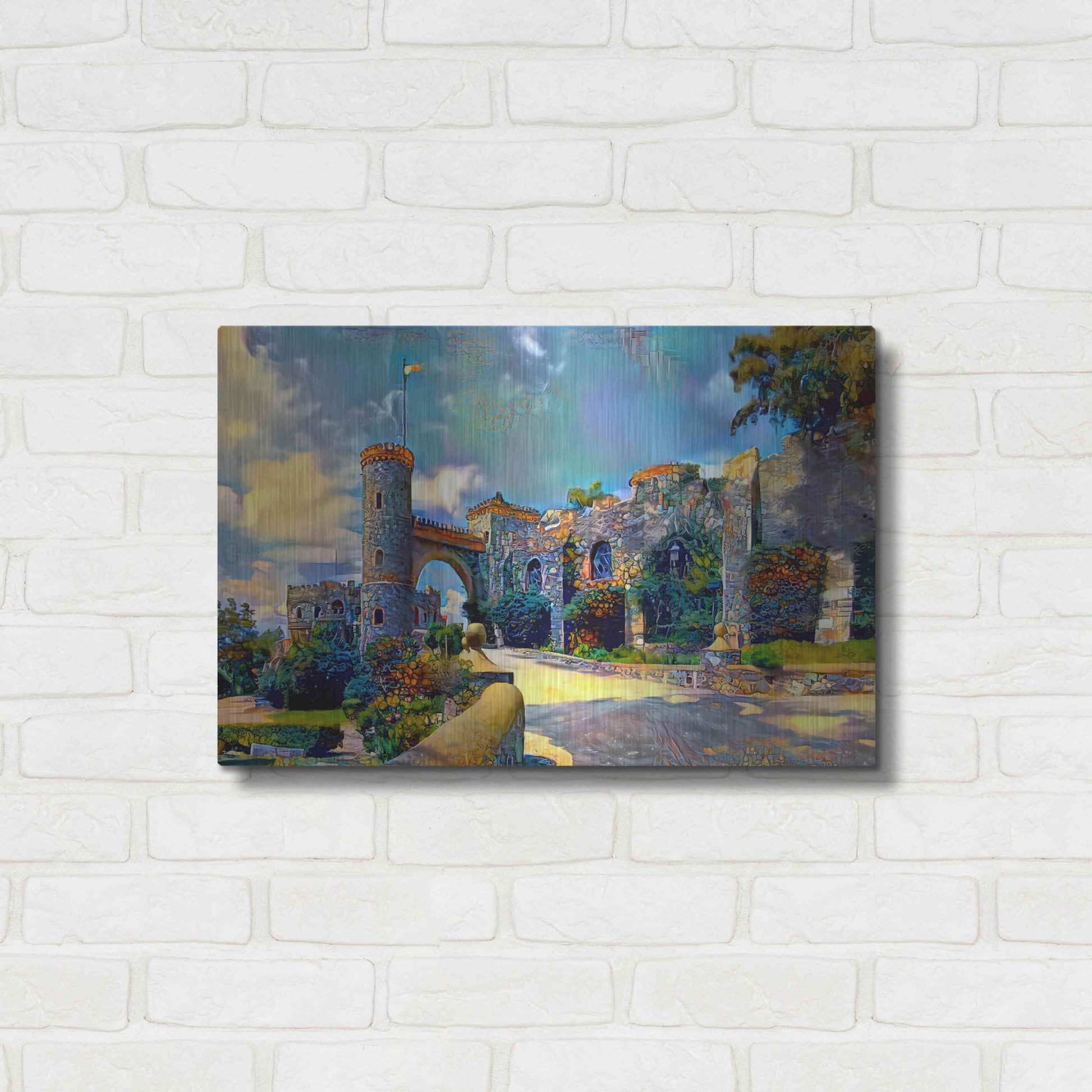 Luxe Metal Art 'Guanajuato Mexico Castillo de Santa Cecilia entrance' by Pedro Gavidia, Metal Wall Art,24x16