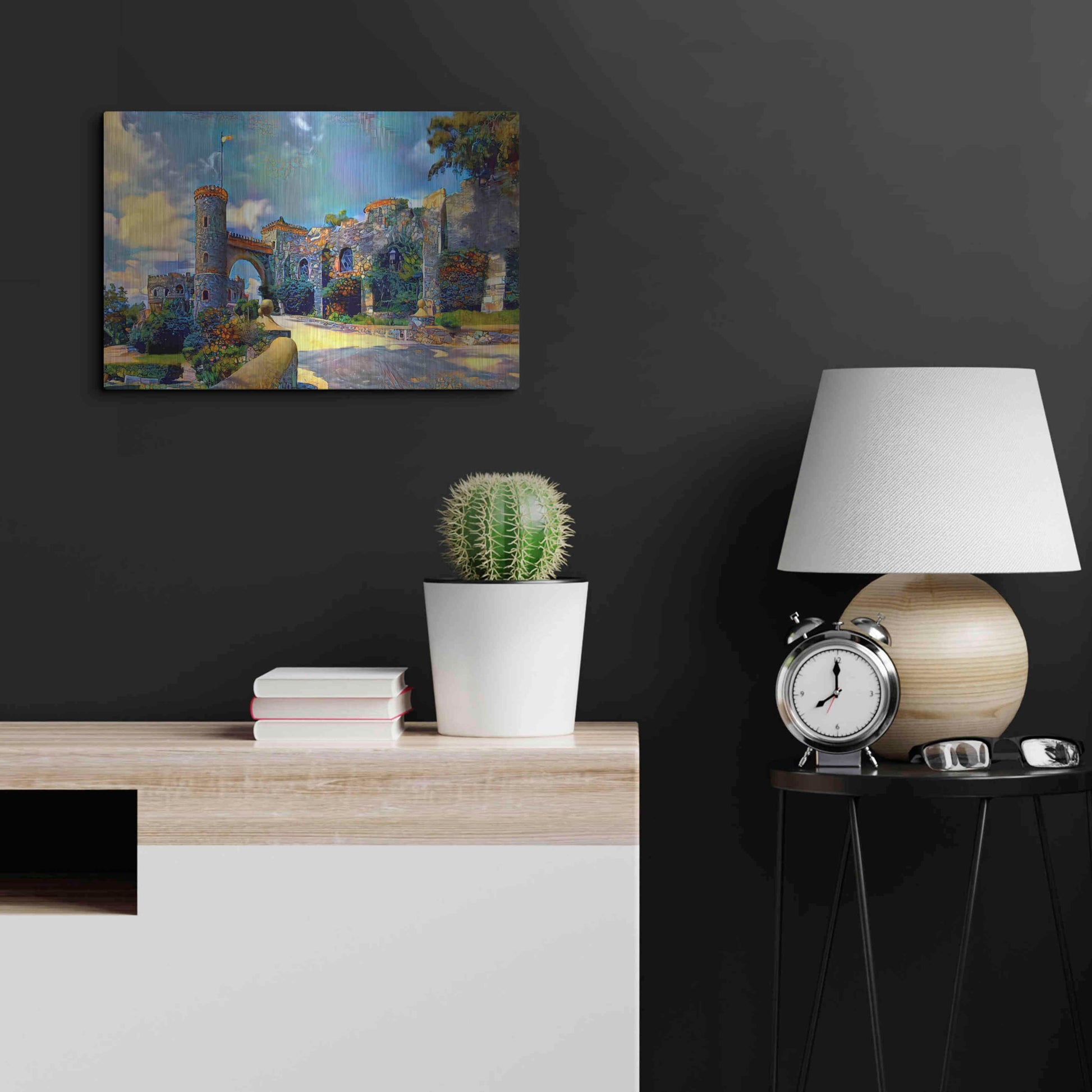 Luxe Metal Art 'Guanajuato Mexico Castillo de Santa Cecilia entrance' by Pedro Gavidia, Metal Wall Art,24x16