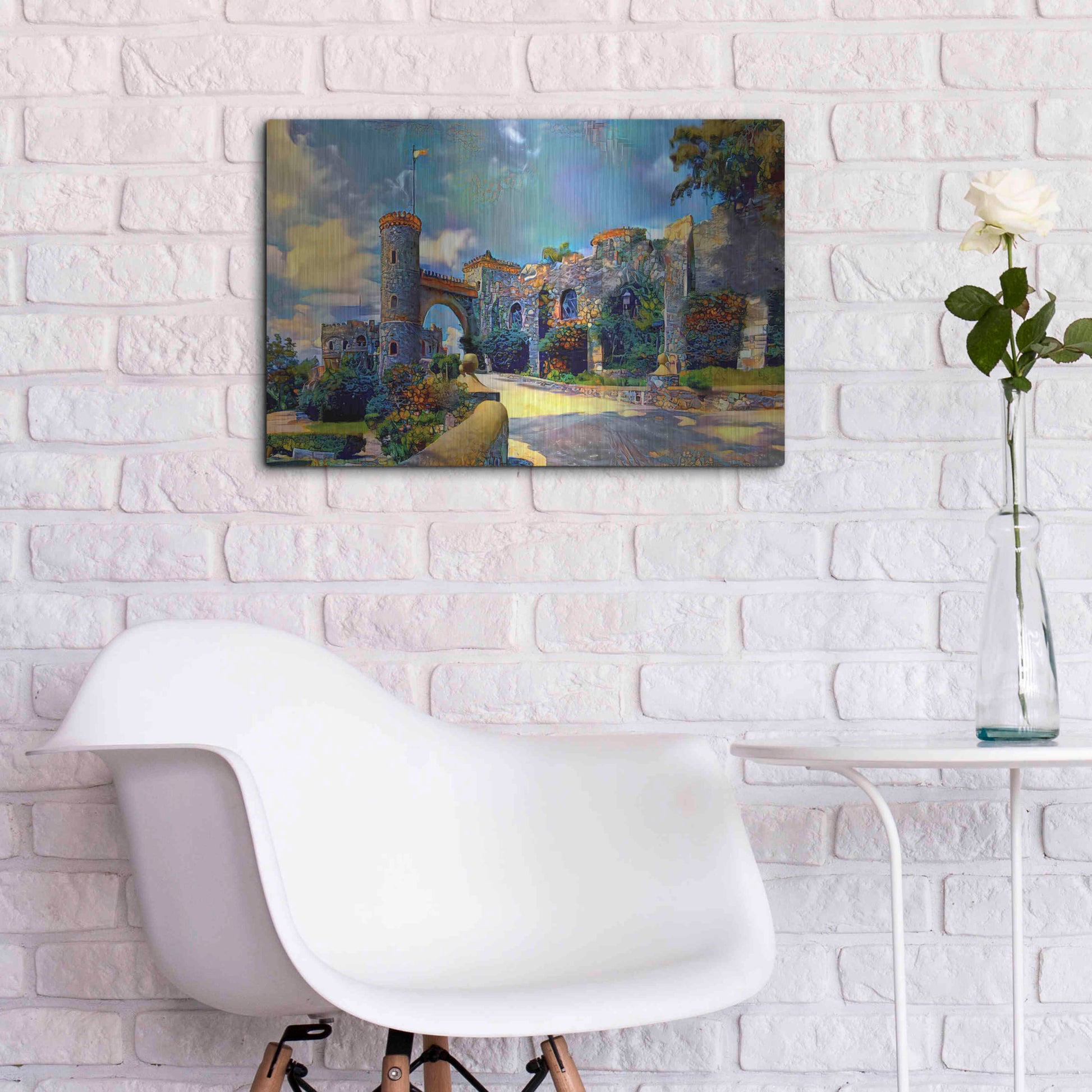 Luxe Metal Art 'Guanajuato Mexico Castillo de Santa Cecilia entrance' by Pedro Gavidia, Metal Wall Art,24x16