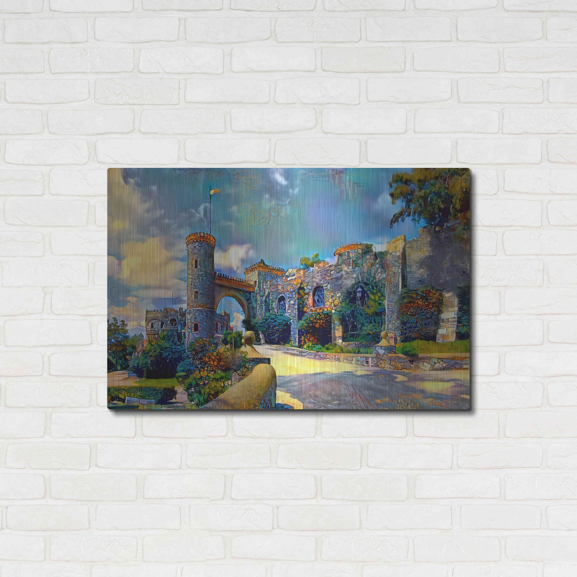 Luxe Metal Art 'Guanajuato Mexico Castillo de Santa Cecilia entrance' by Pedro Gavidia, Metal Wall Art,36x24