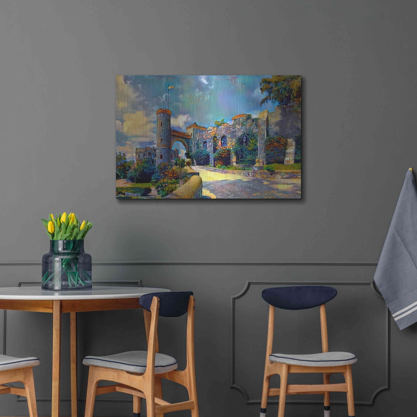 Luxe Metal Art 'Guanajuato Mexico Castillo de Santa Cecilia entrance' by Pedro Gavidia, Metal Wall Art,36x24