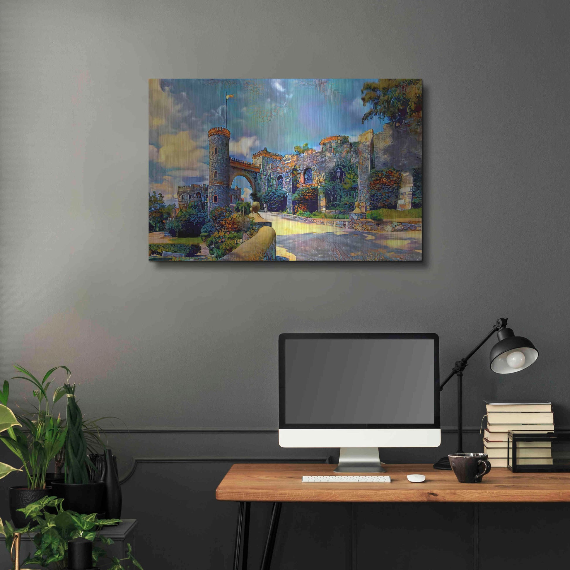 Luxe Metal Art 'Guanajuato Mexico Castillo de Santa Cecilia entrance' by Pedro Gavidia, Metal Wall Art,36x24