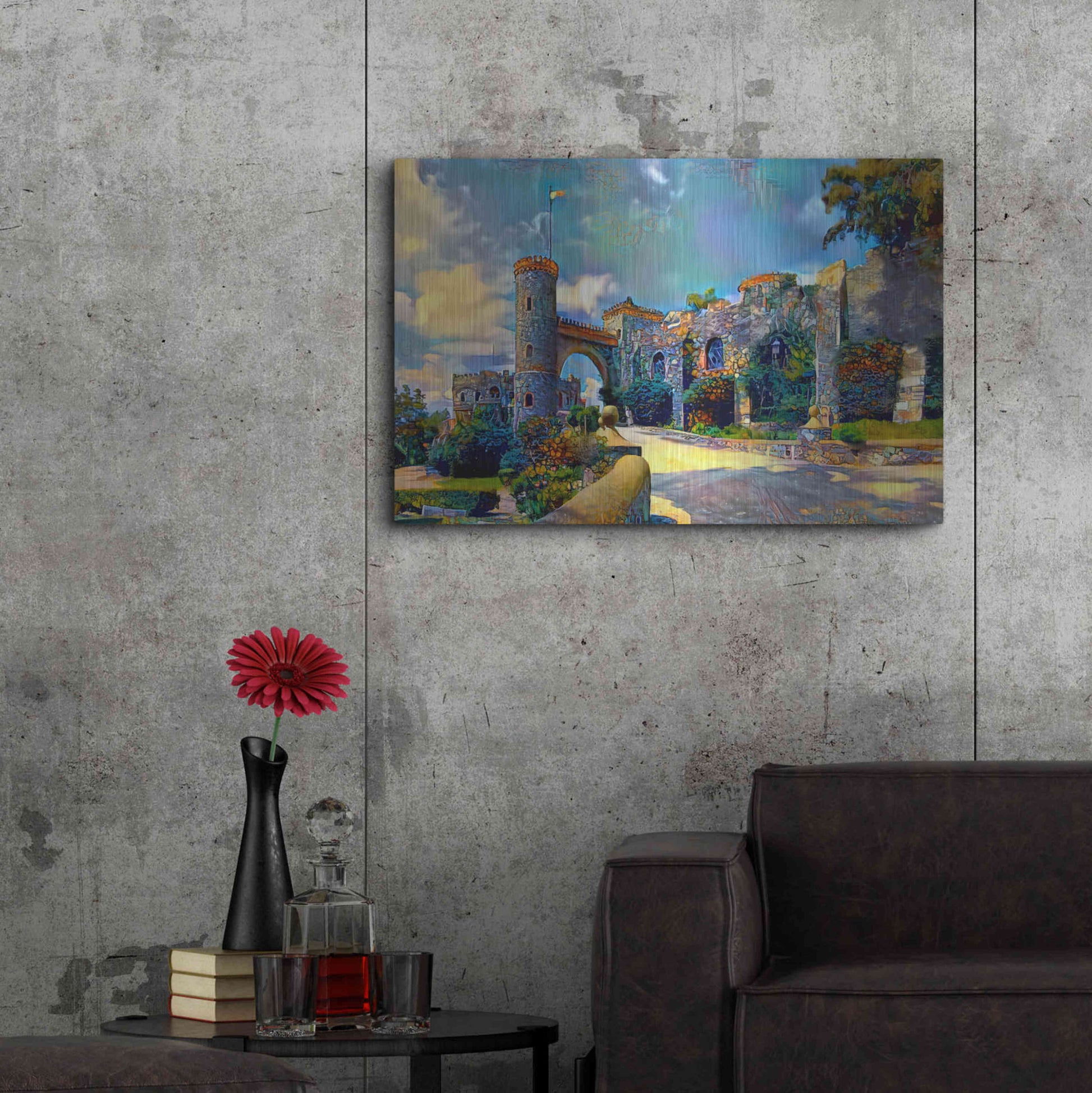 Luxe Metal Art 'Guanajuato Mexico Castillo de Santa Cecilia entrance' by Pedro Gavidia, Metal Wall Art,36x24