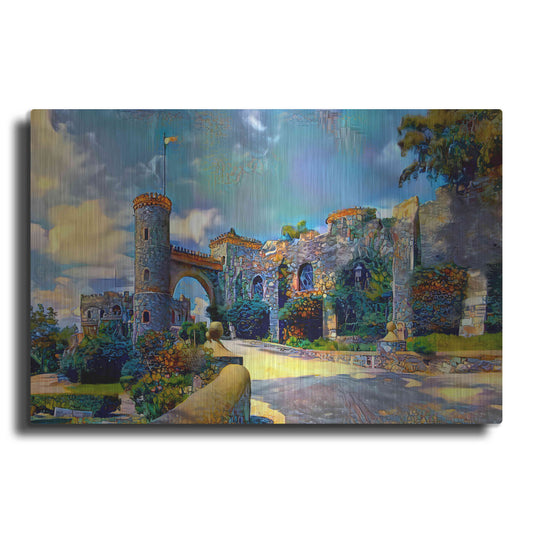 Luxe Metal Art 'Guanajuato Mexico Castillo de Santa Cecilia entrance' by Pedro Gavidia, Metal Wall Art