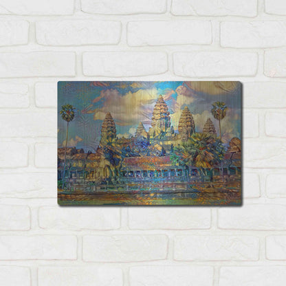 Luxe Metal Art 'Cambodia Angkor Wat' by Pedro Gavidia, Metal Wall Art,16x12
