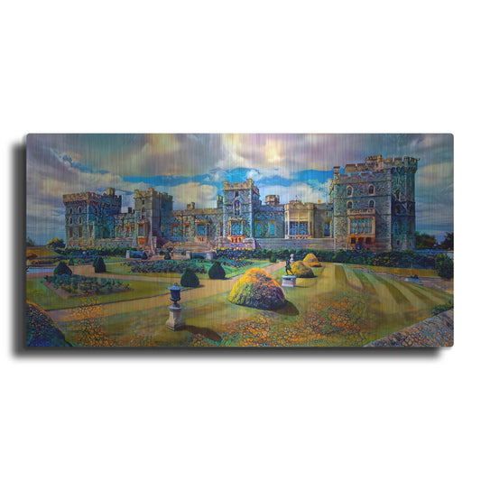 Luxe Metal Art 'Berkshire England Windsor Castle' by Pedro Gavidia, Metal Wall Art