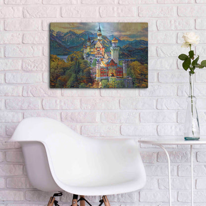 Luxe Metal Art 'Baviera Fussen Germany Neuschwanstein castle' by Pedro Gavidia, Metal Wall Art,24x16