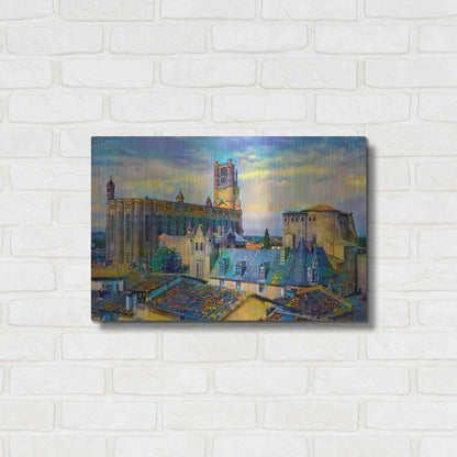 Luxe Metal Art 'Albi France Cathedral Basilica of Saint Cecilia' by Pedro Gavidia, Metal Wall Art,24x16