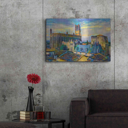 Luxe Metal Art 'Albi France Cathedral Basilica of Saint Cecilia' by Pedro Gavidia, Metal Wall Art,36x24