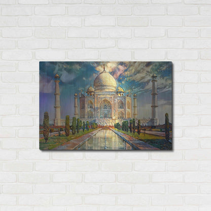 Luxe Metal Art 'Agra Uttar Pradesh India Taj Mahal' by Pedro Gavidia, Metal Wall Art,36x24