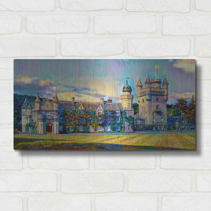Luxe Metal Art 'Aberdeenshire Scotland Balmoral Castle' by Pedro Gavidia, Metal Wall Art,24x12