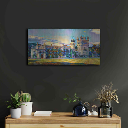 Luxe Metal Art 'Aberdeenshire Scotland Balmoral Castle' by Pedro Gavidia, Metal Wall Art,24x12