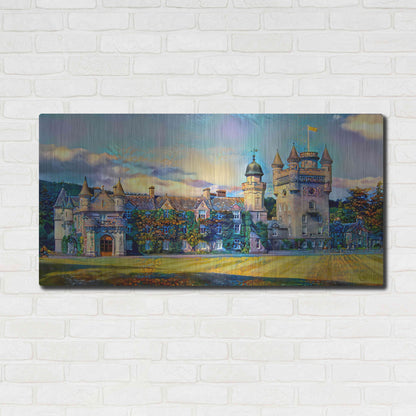 Luxe Metal Art 'Aberdeenshire Scotland Balmoral Castle' by Pedro Gavidia, Metal Wall Art,48x24