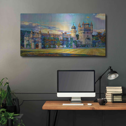 Luxe Metal Art 'Aberdeenshire Scotland Balmoral Castle' by Pedro Gavidia, Metal Wall Art,48x24