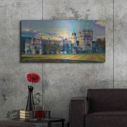 Luxe Metal Art 'Aberdeenshire Scotland Balmoral Castle' by Pedro Gavidia, Metal Wall Art,48x24