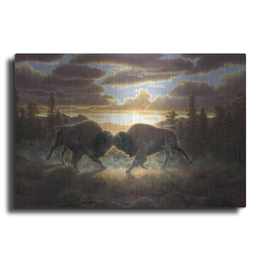 Luxe Metal Art 'Buffalo' by R. Hed, Metal Wall Art