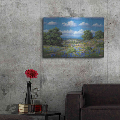 Luxe Metal Art 'Hill Country Blues' by R. Hed, Metal Wall Art,36x24