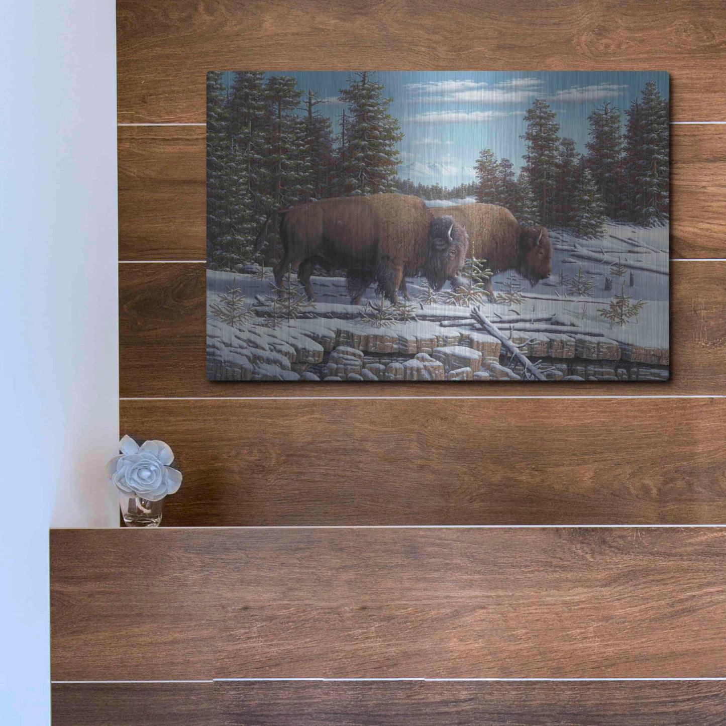 Luxe Metal Art 'The Journey' by R. Hed, Metal Wall Art,16x12