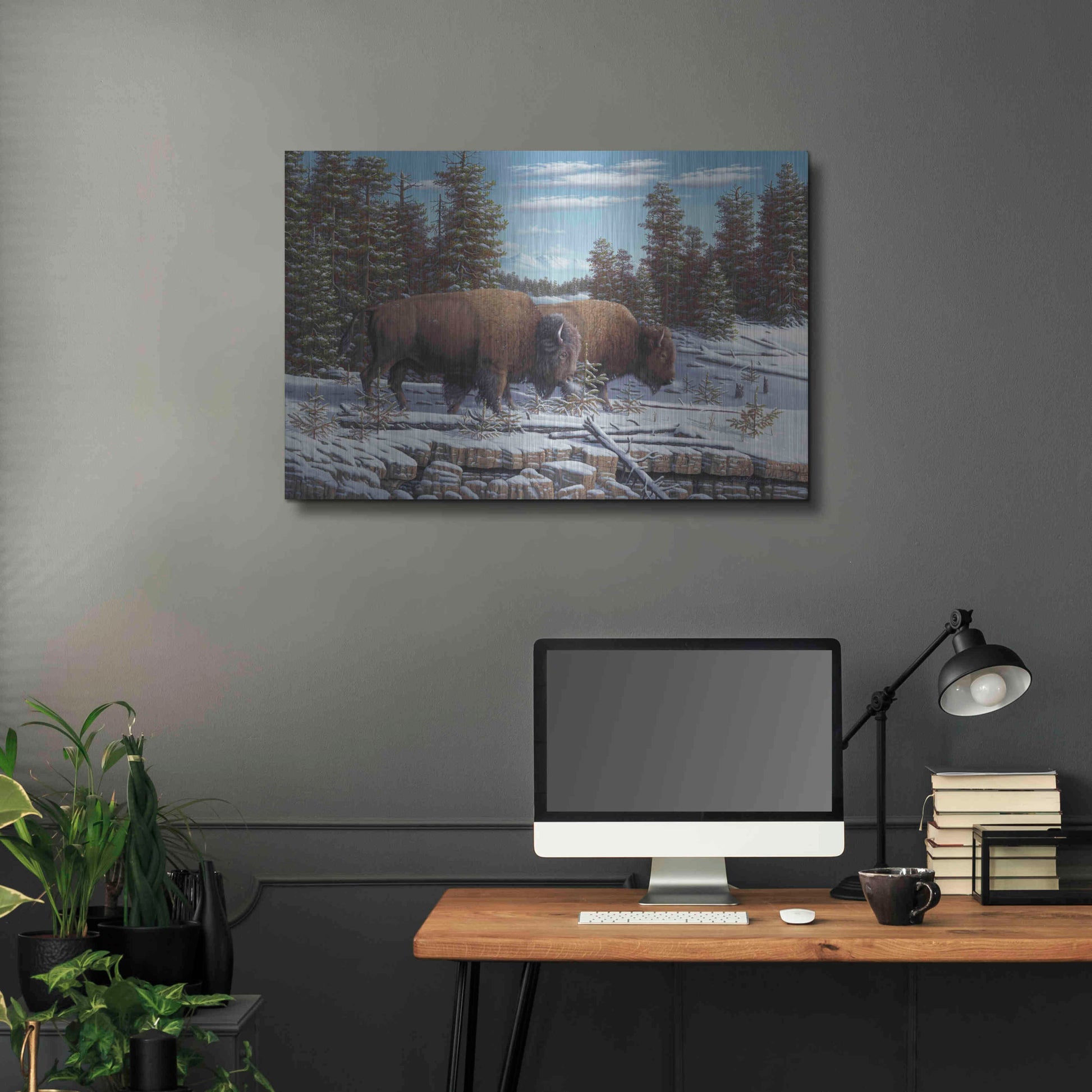 Luxe Metal Art 'The Journey' by R. Hed, Metal Wall Art,36x24