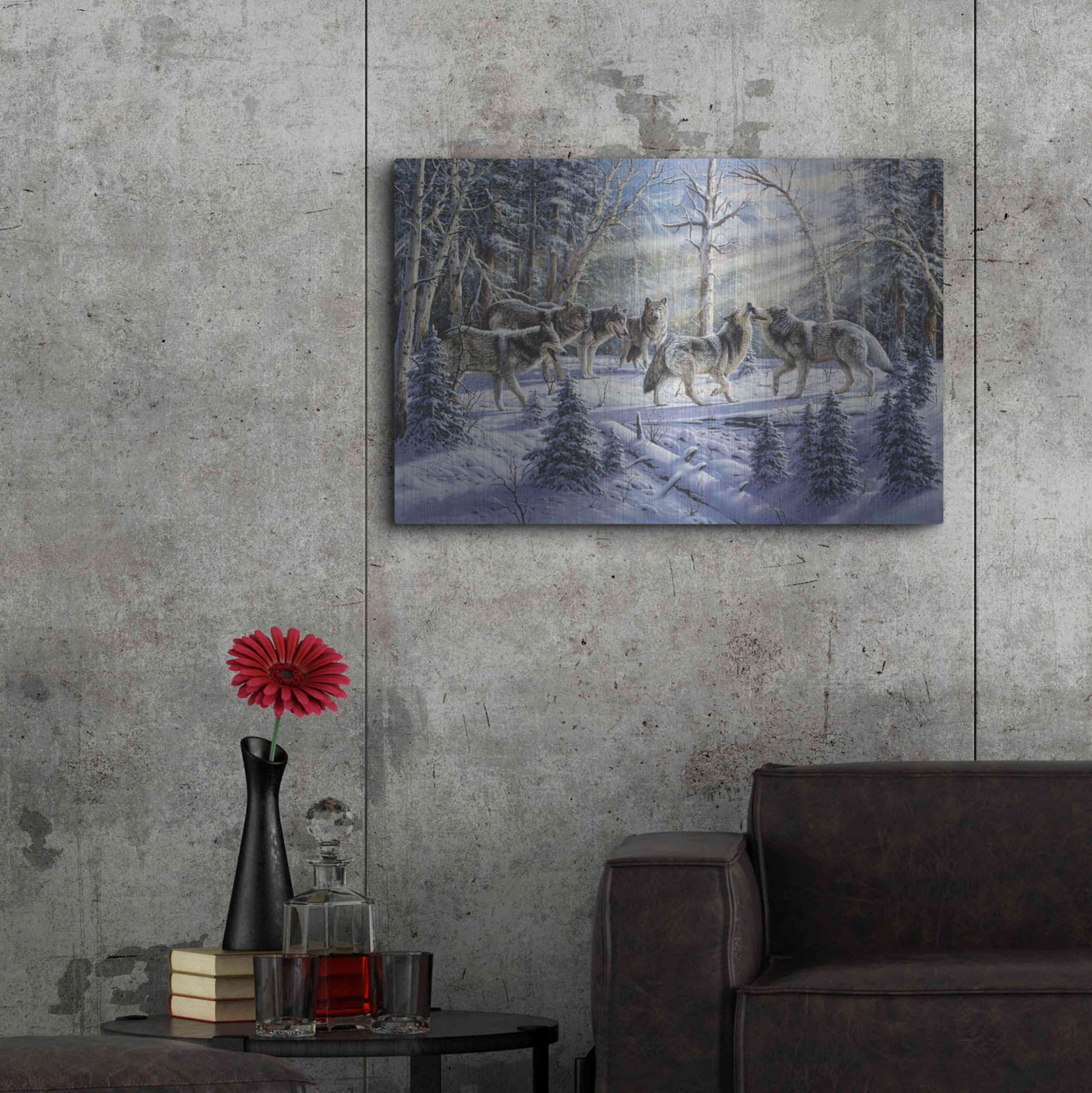 Luxe Metal Art 'Kindred Spirits' by R. Hed, Metal Wall Art,36x24