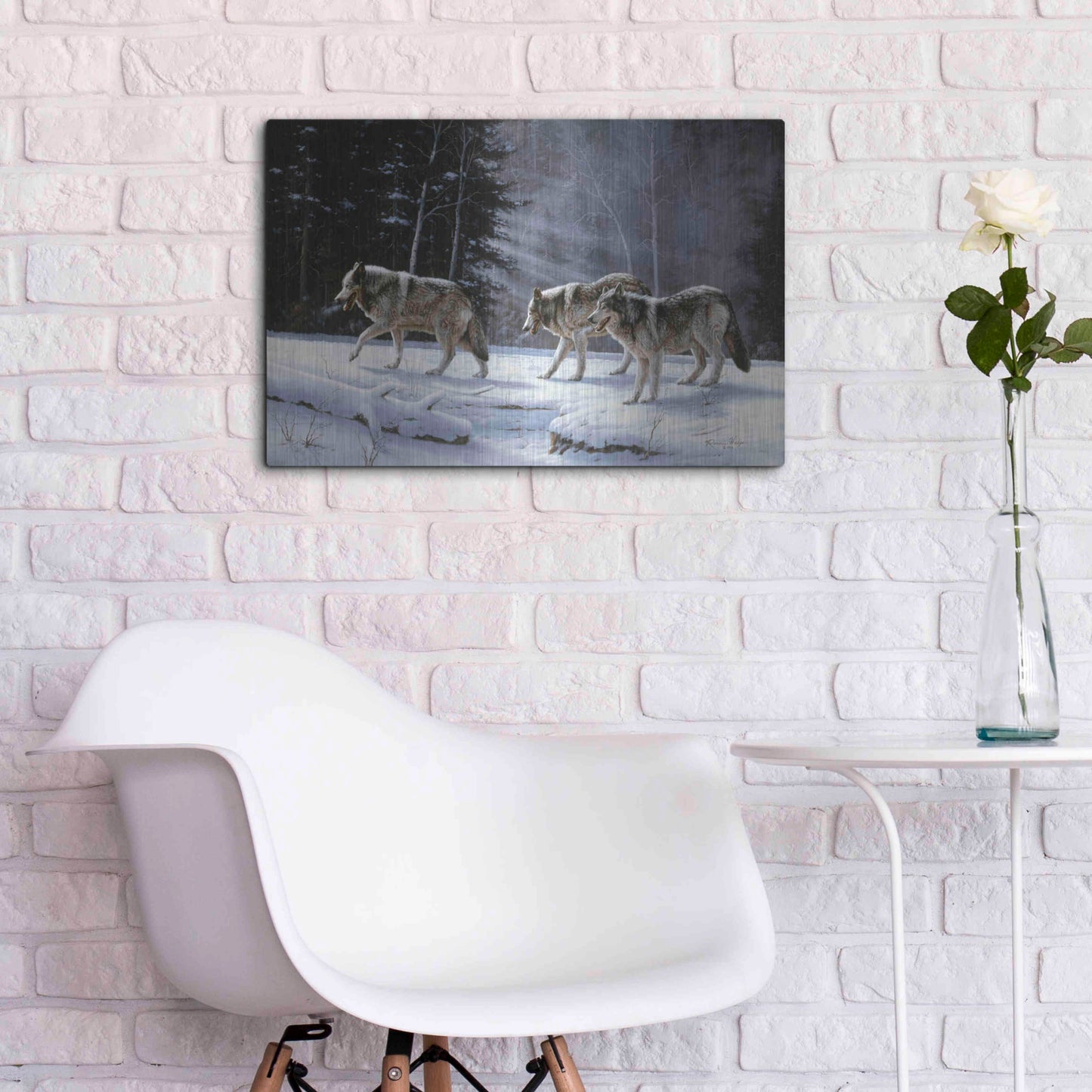 Luxe Metal Art 'Six Pack Minus Three' by R. Hed, Metal Wall Art,24x16