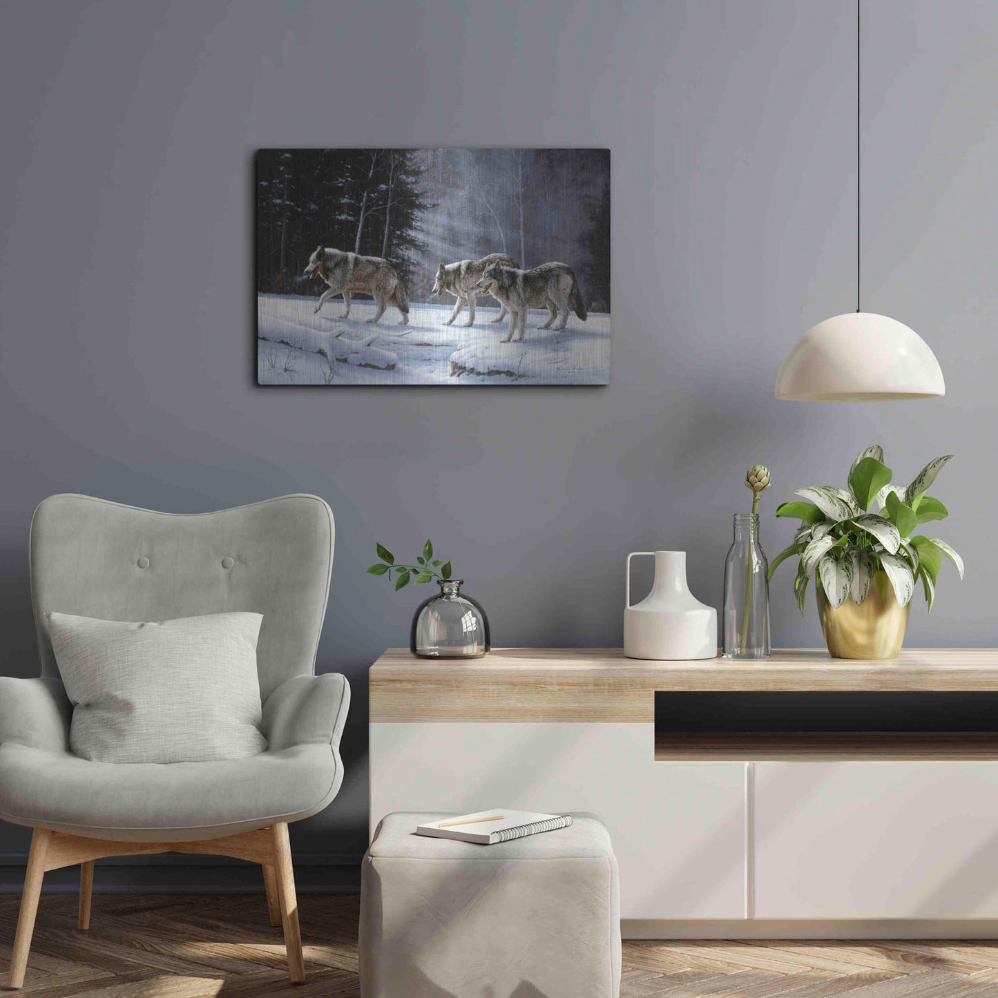 Luxe Metal Art 'Six Pack Minus Three' by R. Hed, Metal Wall Art,24x16