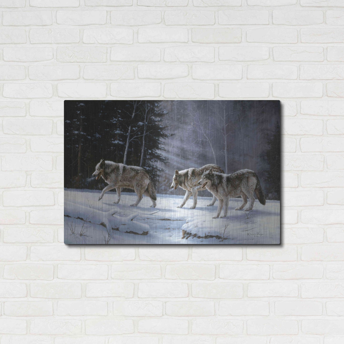 Luxe Metal Art 'Six Pack Minus Three' by R. Hed, Metal Wall Art,36x24