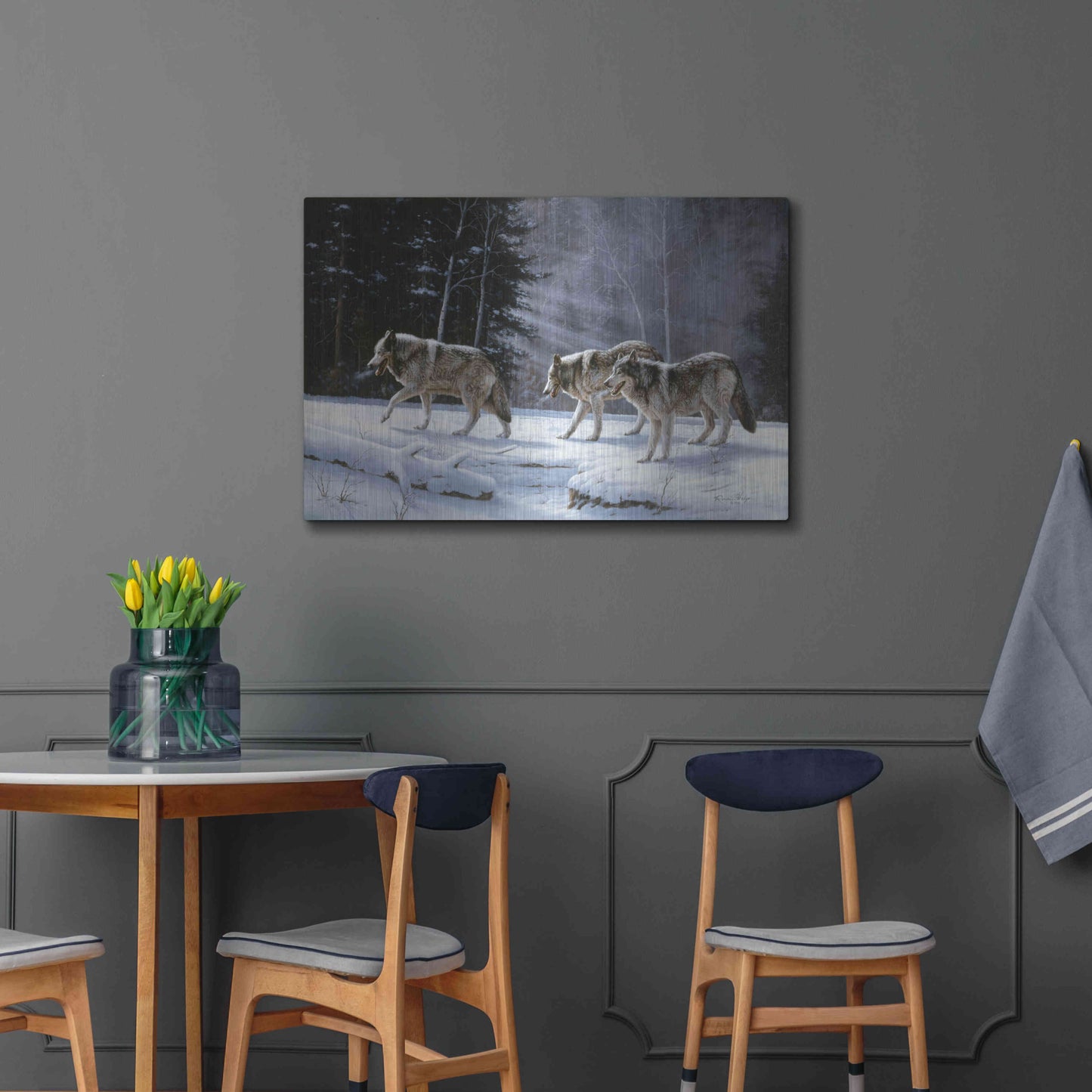 Luxe Metal Art 'Six Pack Minus Three' by R. Hed, Metal Wall Art,36x24