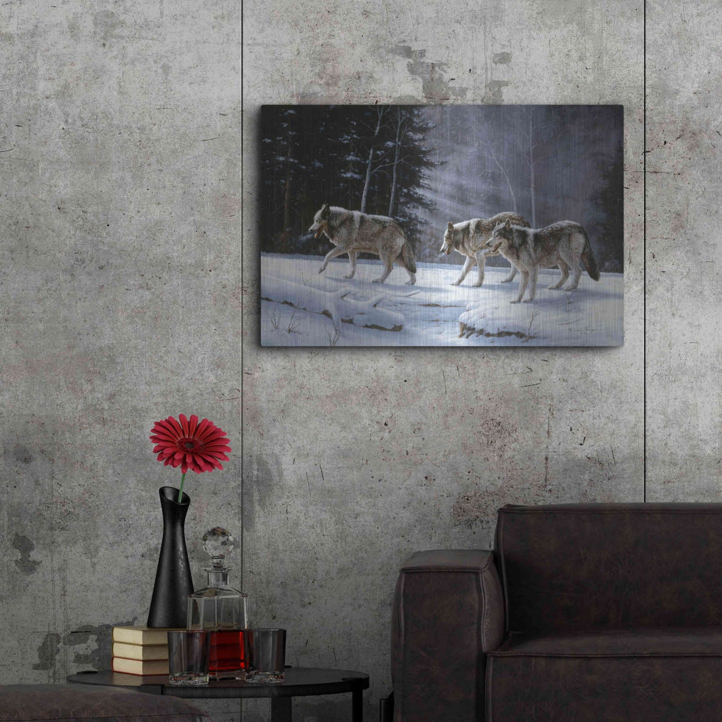 Luxe Metal Art 'Six Pack Minus Three' by R. Hed, Metal Wall Art,36x24
