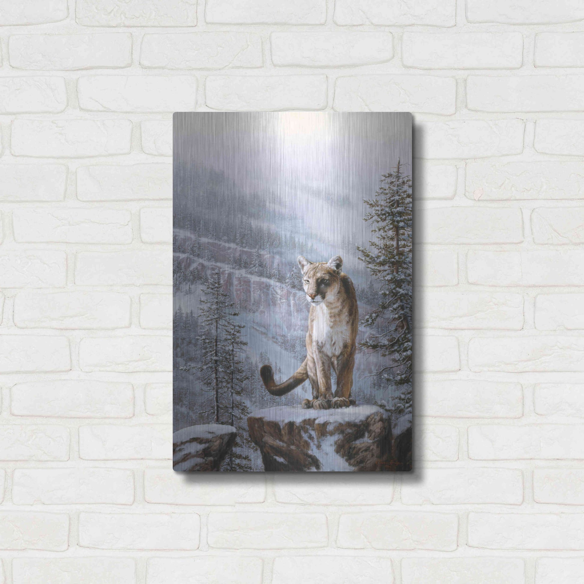 Luxe Metal Art 'Positive Traction' by R. Hed, Metal Wall Art,16x24