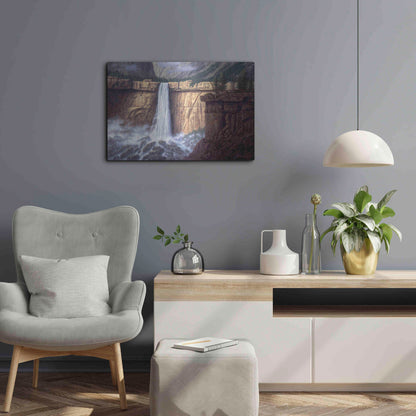 Luxe Metal Art 'Canyon Cascade' by R. Hed, Metal Wall Art,24x16