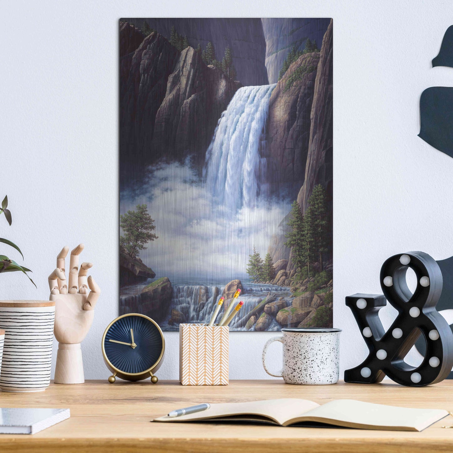 Luxe Metal Art 'Heavenly Place' by R. Hed, Metal Wall Art,12x16