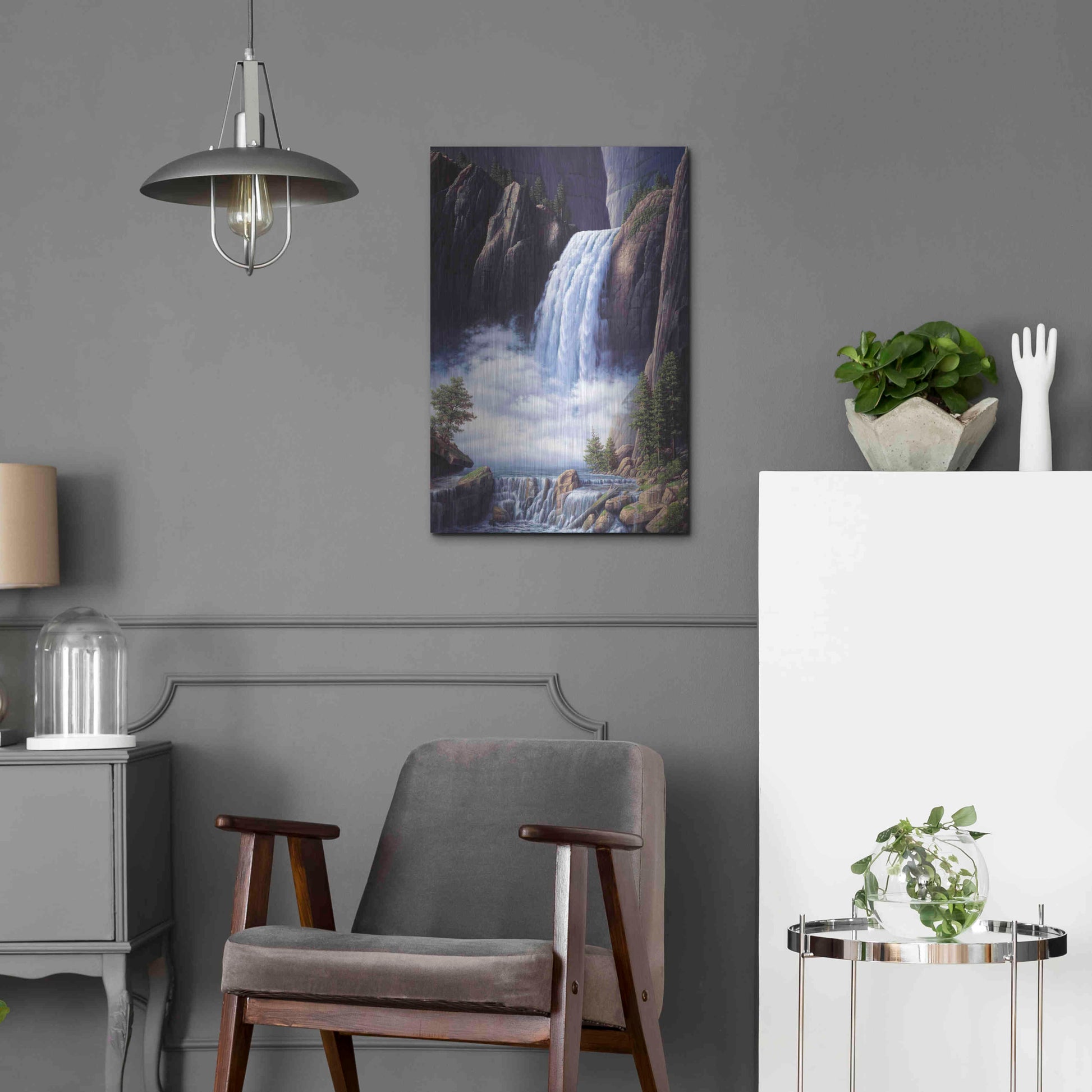 Luxe Metal Art 'Heavenly Place' by R. Hed, Metal Wall Art,16x24