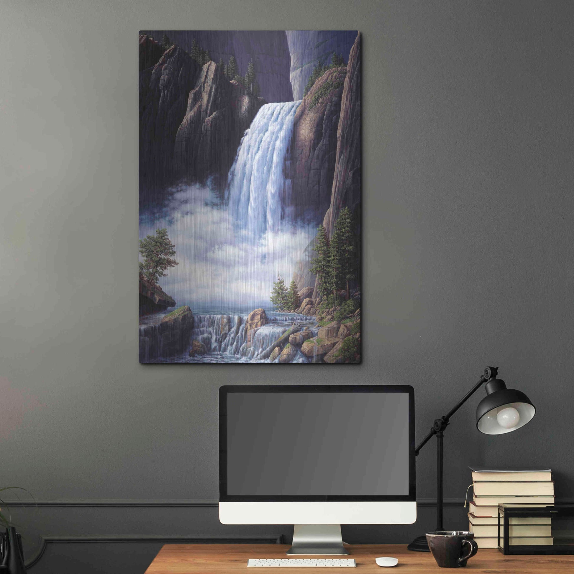 Luxe Metal Art 'Heavenly Place' by R. Hed, Metal Wall Art,24x36