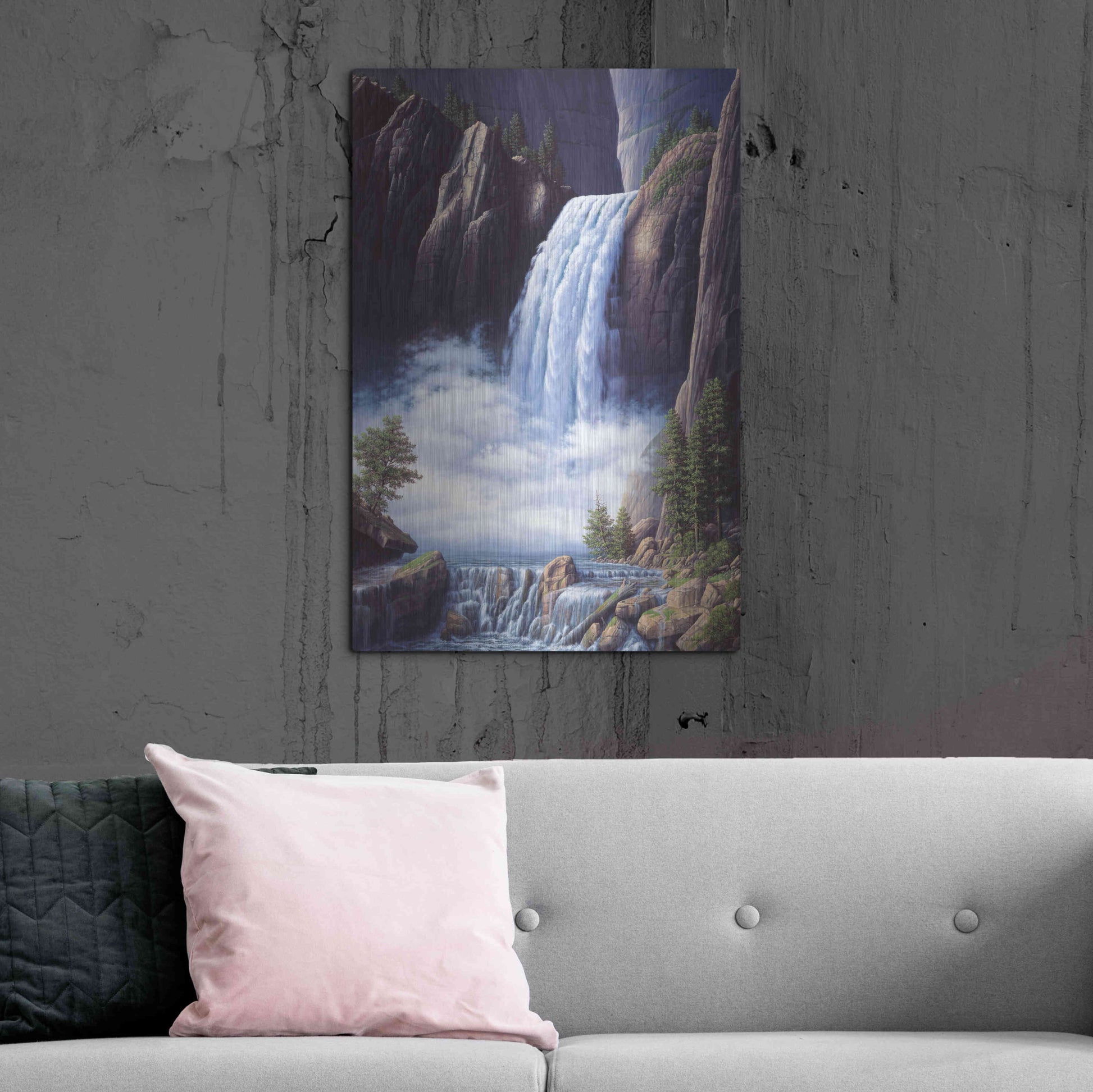 Luxe Metal Art 'Heavenly Place' by R. Hed, Metal Wall Art,24x36