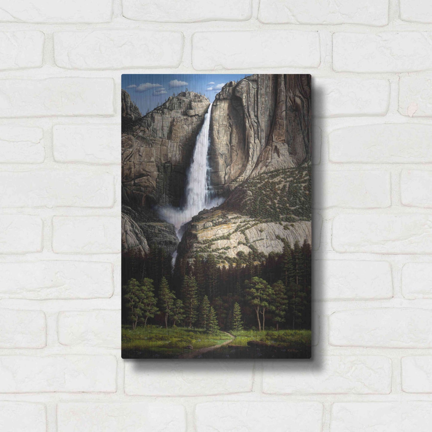 Luxe Metal Art 'Water Dance' by R. Hed, Metal Wall Art,12x16