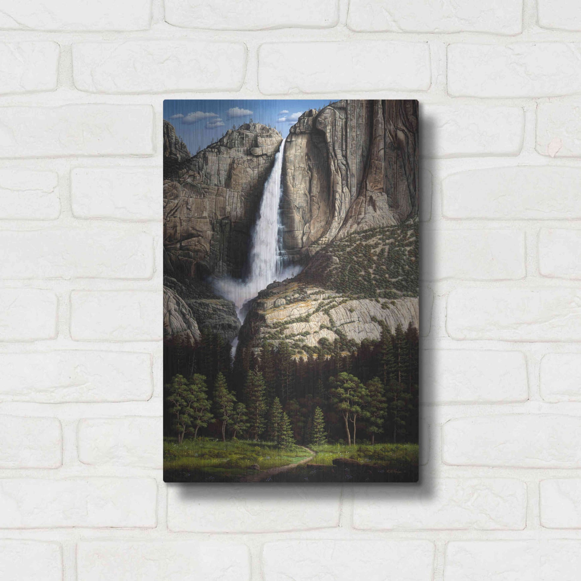 Luxe Metal Art 'Water Dance' by R. Hed, Metal Wall Art,12x16