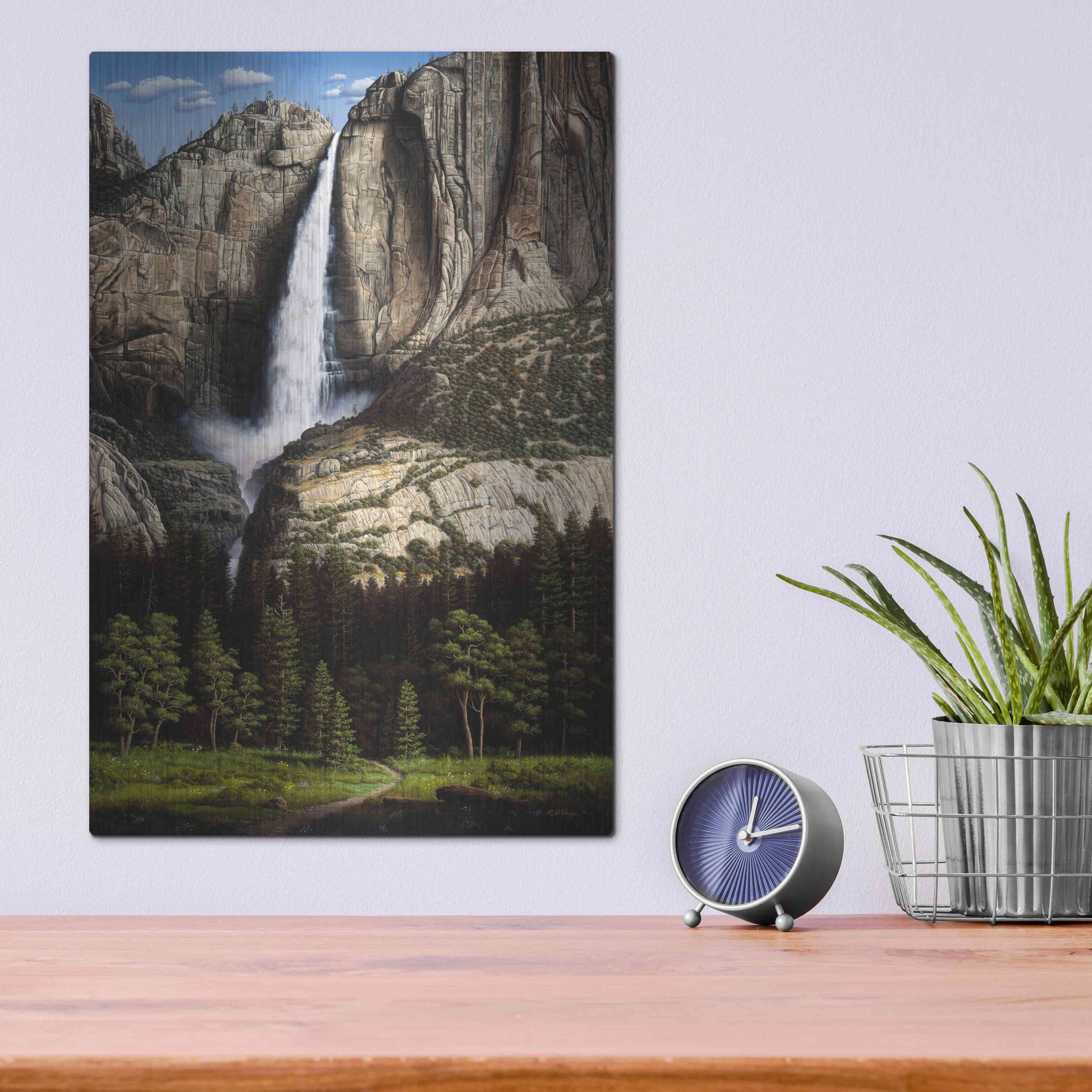 Luxe Metal Art 'Water Dance' by R. Hed, Metal Wall Art,12x16