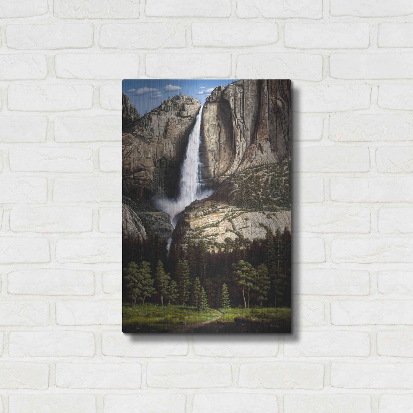 Luxe Metal Art 'Water Dance' by R. Hed, Metal Wall Art,16x24