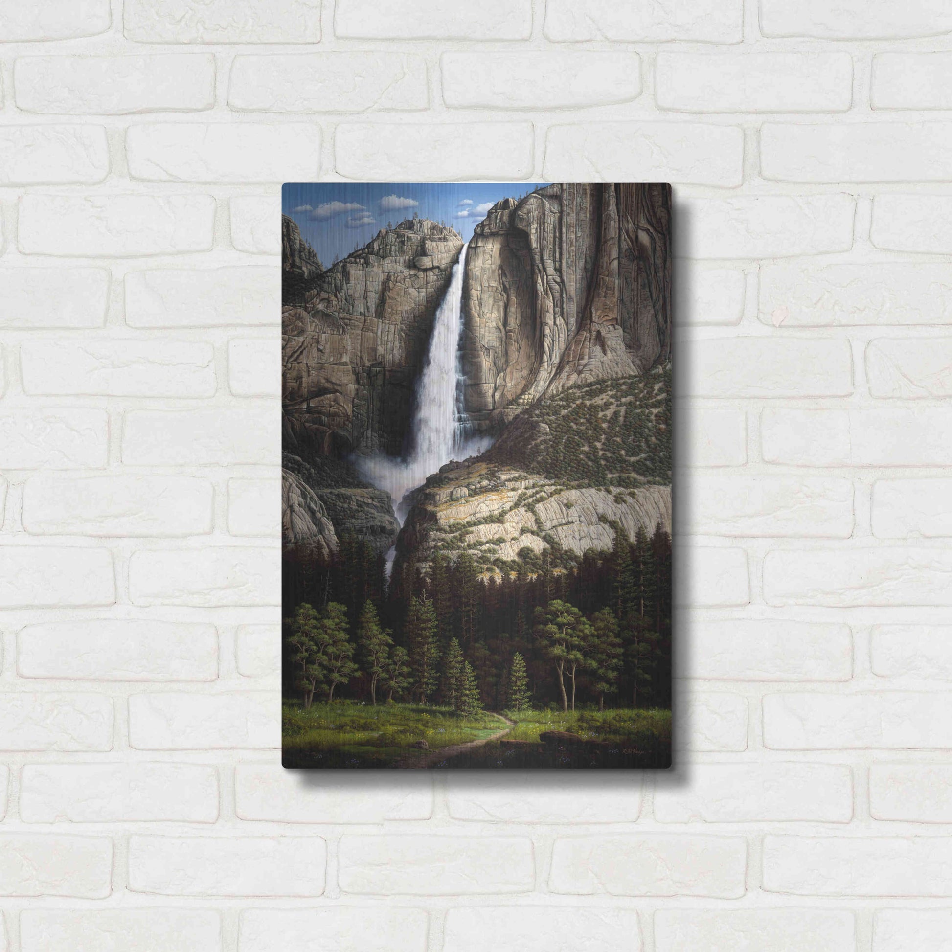 Luxe Metal Art 'Water Dance' by R. Hed, Metal Wall Art,16x24